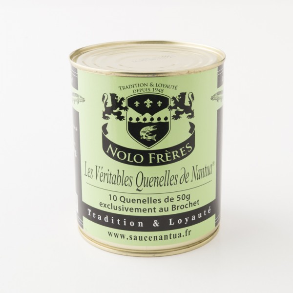 Quenelles de brochet de chez Nolo frères en boite de 10 quenelles de 50g