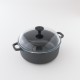 Cocotte ronde en fonte brute 4L