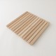 caillebotis de douche 60x60 en hêtre naturel vernis hydrofuge