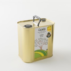 Huile d'olive bio Picual dans son bidon métal de 2.5L