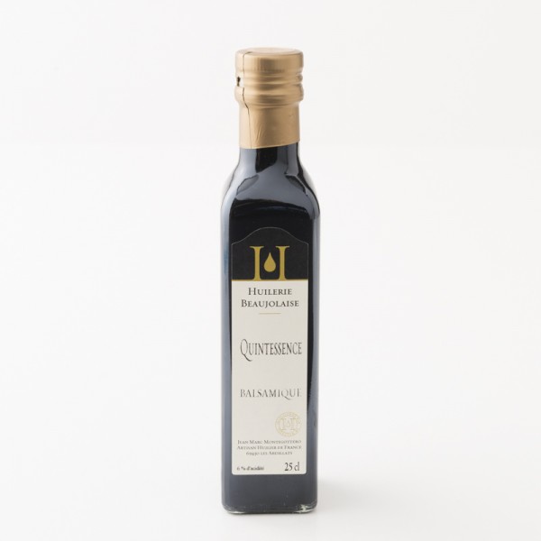 Vinaigre balsamique quintessence de l'huilerie beaujolaise en bouteille de 25 cl