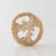 solide vaisselle fleur d'oranger avec support de chez Tantinotte: détail de la tranche de loofah