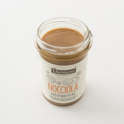Nocciola purée de noisettes grillées bio Damiano en pot de  275g détail
