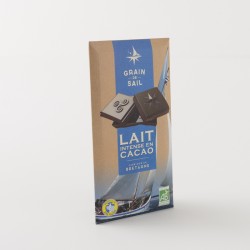 Chocolat au lait bio intense en cacao Grain de Sail  tablette de 100 g