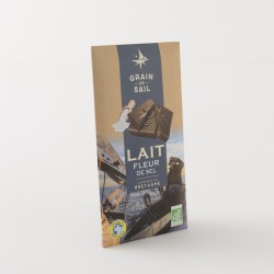 Chocolat bio au lait et à la fleur de sel Grain de Sail en tablette de 100 g
