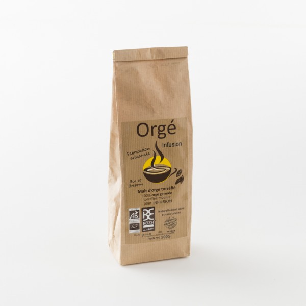 Café d'orge broyé bio en paquet de 200 g