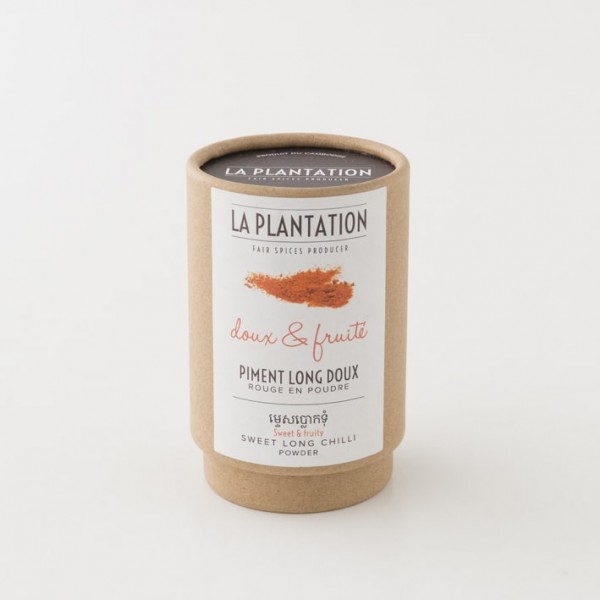 Piment long doux en poudre de la Plantation - conditionnement 50g